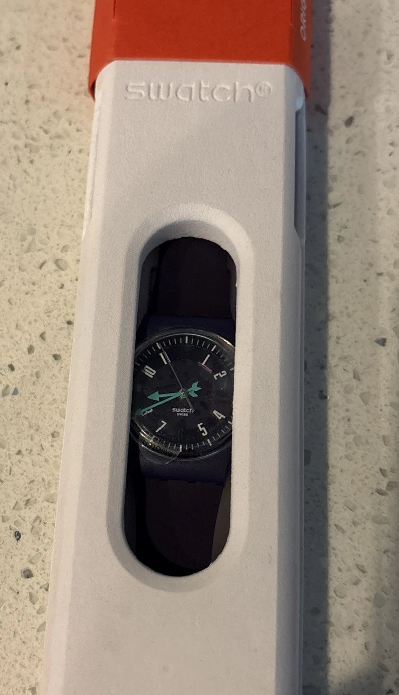 Swatch Photonic Purple NIB Beautiful See Thru 34mm Unisex Watch